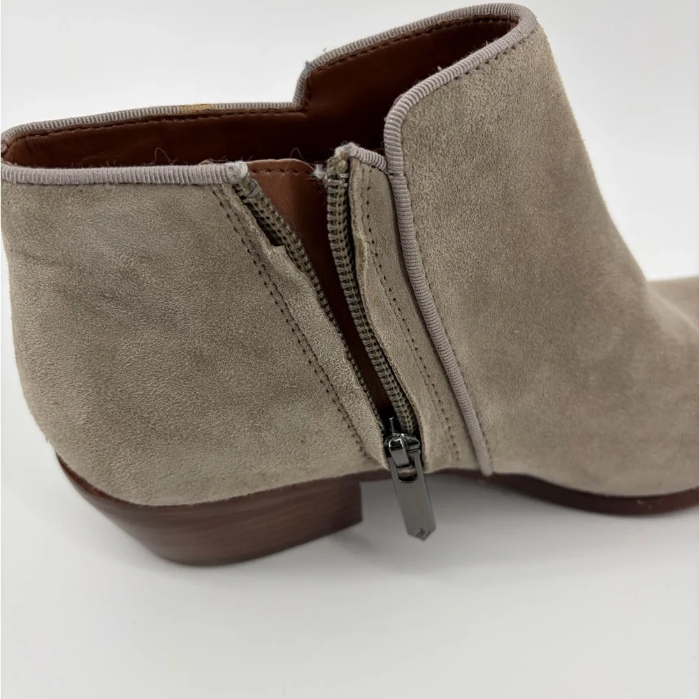 Sam Edelman Women's Size 7 Ankle Boot Taupe Gray Suede Zip - Picture 7 of 10